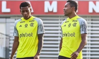 Plata e Alex Sandro, do Flamengo.