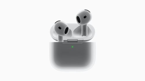 O AirPods 4 apresentam um novo sensor de força na haste para reproduzir ou pausar mídia e silenciar ou encerrar chamadas com um toque rápido