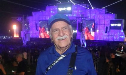 Aos 91 anos, Ary Fontoura curte o Rock in Rio neste domingo; veja fotos