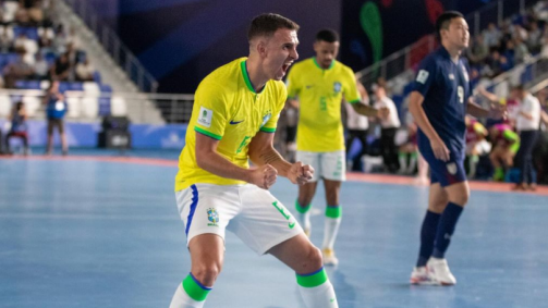 Brasil goleou a Tailândia na Copa do Mundo de Futsal