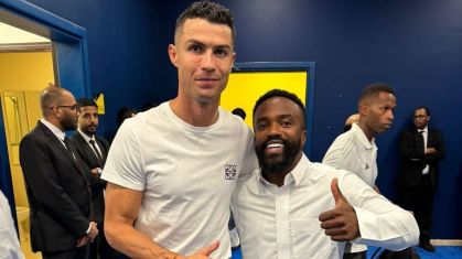 Influenciador Negrete posa ao lado de Cristiano Ronaldo