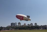 Veja o momento da decolagem do dirigível que caiu na Grande SP