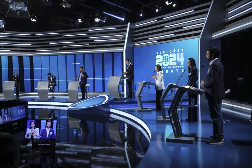 TV Record promoveu debate entre os candidatos a prefeito de São Paulo • 28/09/2024 - Antonio Chahestian/Record