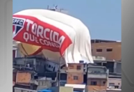 Piloto de dirigível com símbolo do São Paulo perdeu controle e teve corte na cabeça na queda
