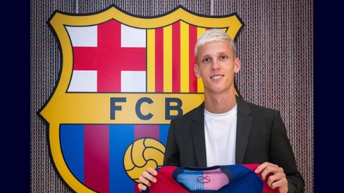 Dani Olmo é apresentado no Barcelona