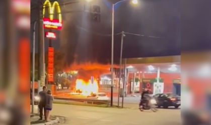 Acidente causa explosão de bomba de gasolina em São Paulo