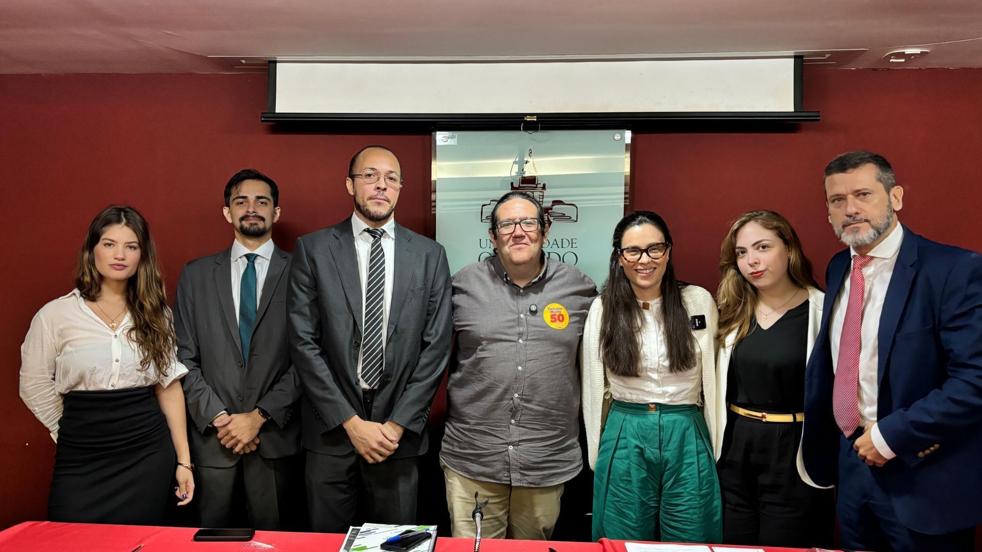 Tarcísio Motta em debate realizado na Faculdade Cândido Mendes. • Divulgação