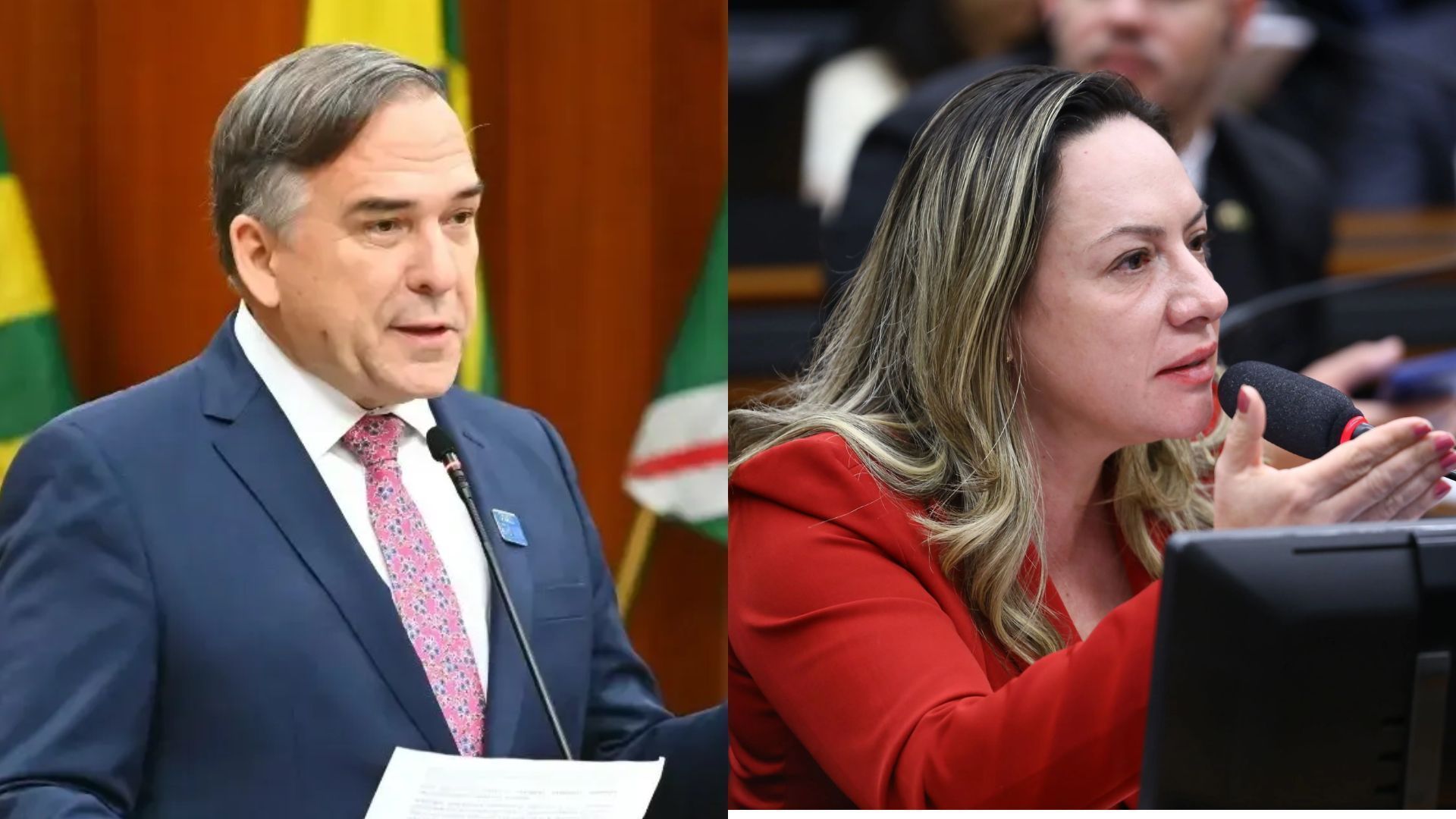 Sandro Mabel (União Brasil) e Adriana Accorsi (PT), candidatos à Prefeitura de Goiâna