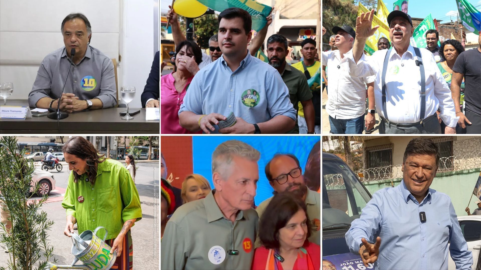 Candidatos à Prefeitura de Belo Horizonte em campanha nesta quarta (18)