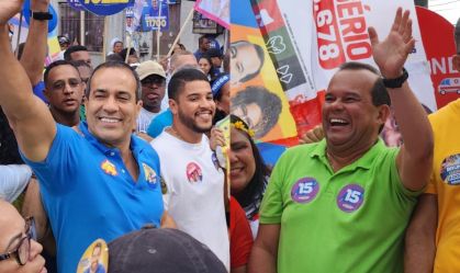 Candidatos à Prefeitura de Salvador Bruno Reis e Geraldo Júnior em campanha nesta segunda-feira (23)
