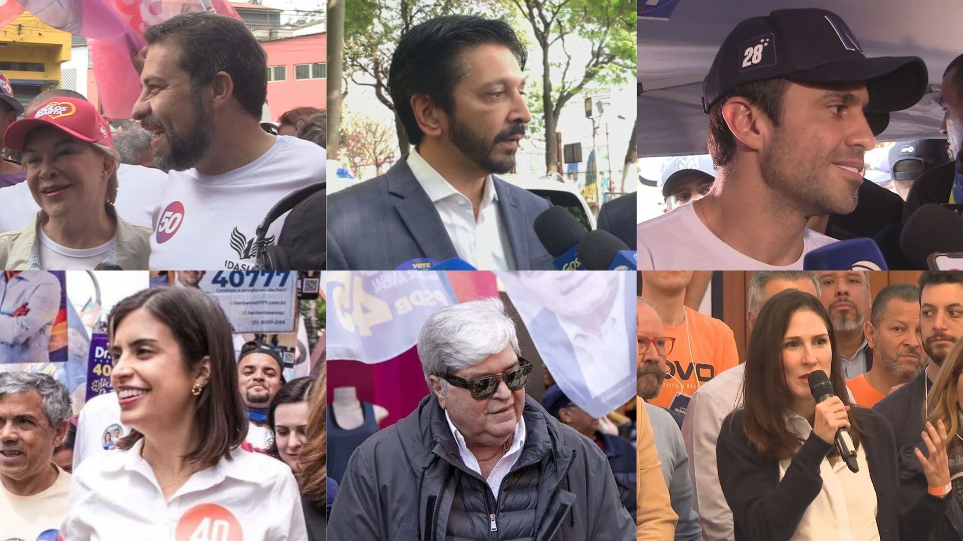 Os candidatos à Prefeitura de São Paulo.