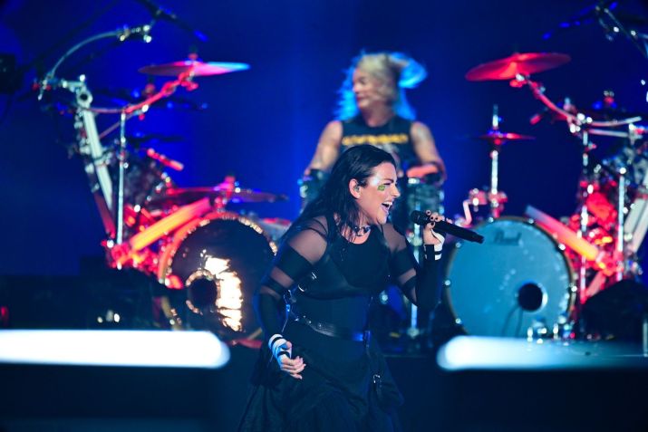 Amy Lee impressiona com vocal durante apresentação do Evanescence no Rock in Rio 2024. • Leo Franco/AgNews