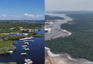 Antes e depois: veja impacto da seca no Rio Negro