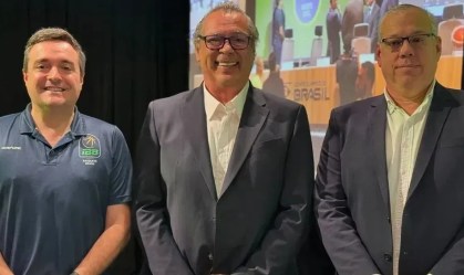 Fabio Deschamps, Guy Peixoto e Marcelo Sousa após eleição da CBB
