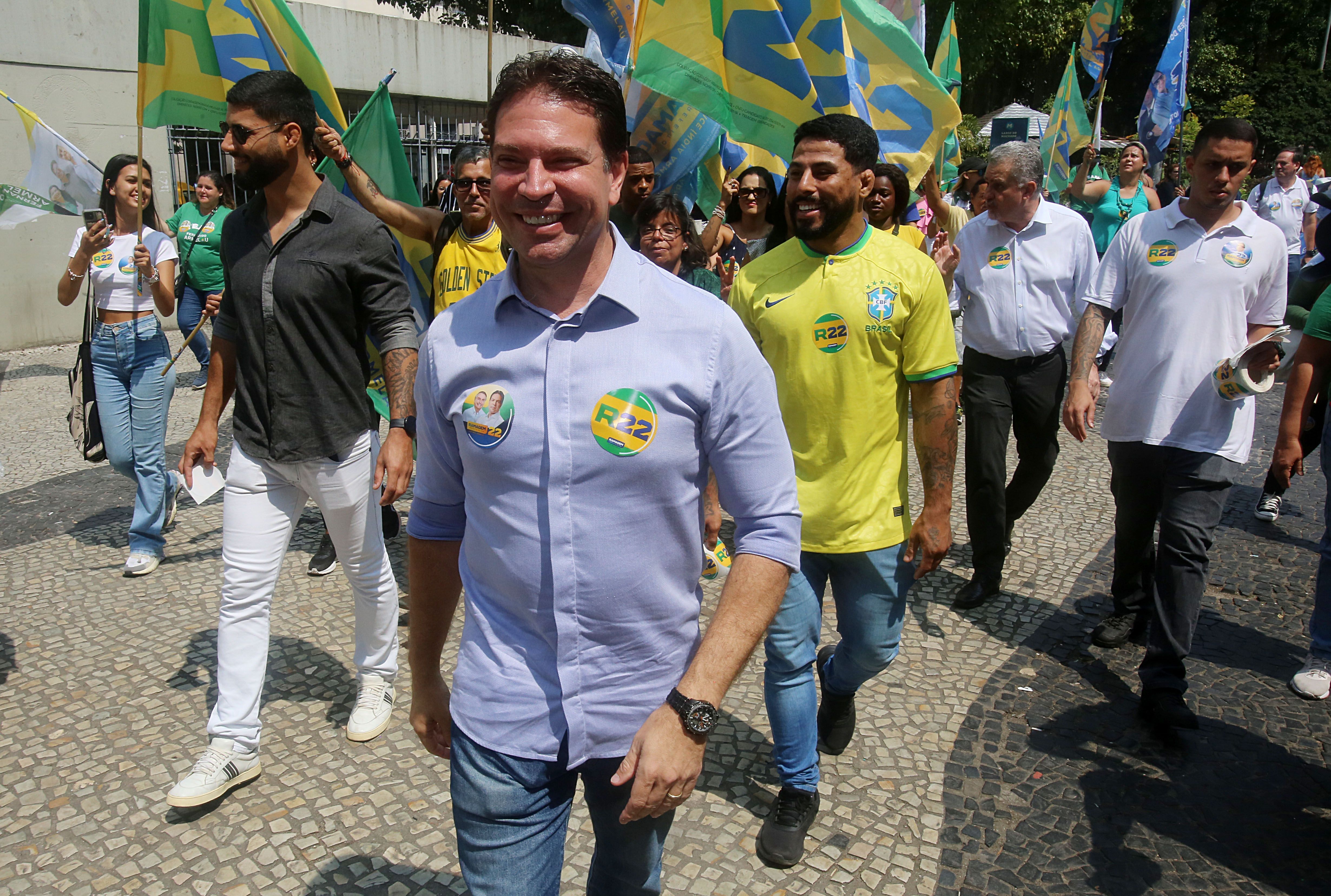 Alexandre Ramagem em campanha pelo Rio de Janeiro • Divulgação