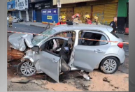 Acidente com três veículos deixa oito feridos em BH