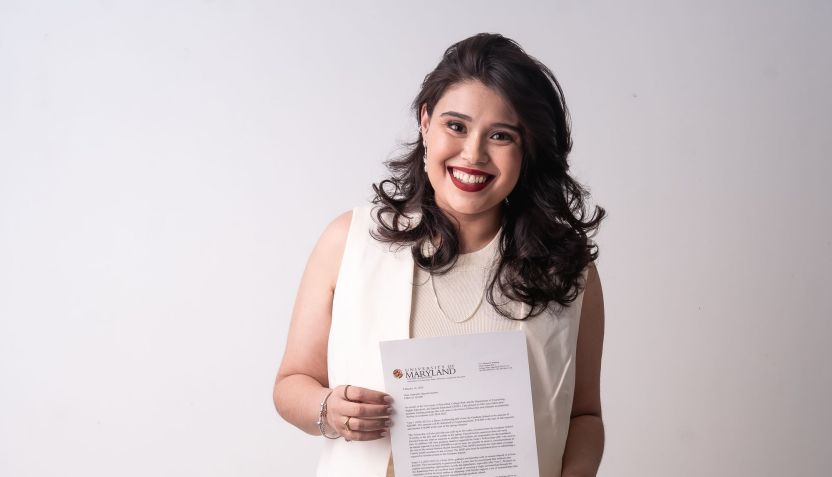 Atualmente, Gabrielle Hayashi estuda na Universidade de Maryland com bolsa de estudo • Acervo pessoal