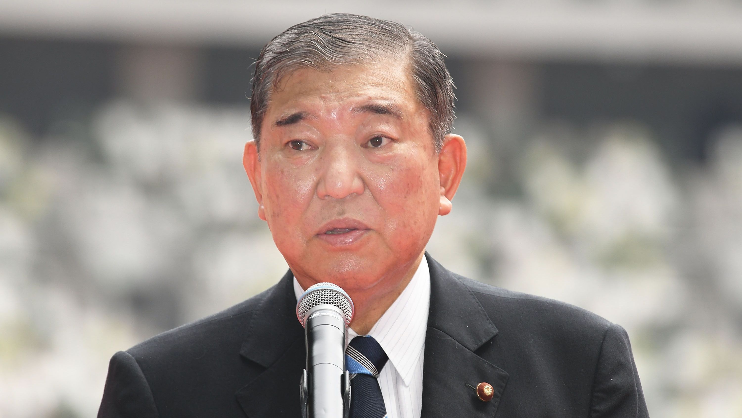 O ex-ministro da Defesa japonês Shigeru Ishiba em 21 de junho de 2022 em Tóquio, Japão