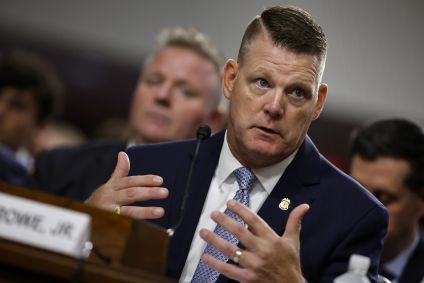 O diretor do Serviço Secreto Ronald Rowe Jr. testemunha antes de audiência conjuntano Dirksen Senate Office Building no Capitólio em 30 de julho de 2024 em Washington, DC.