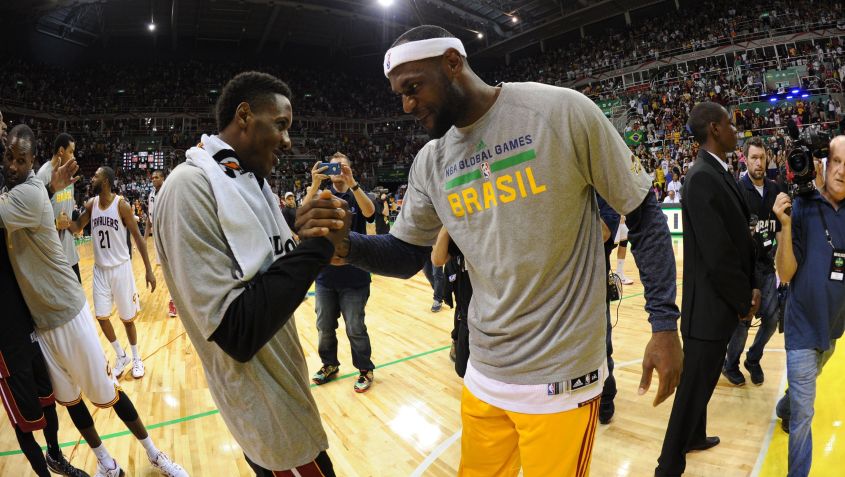 Lebron James durante o NBA Global Games no Rio de Janeiro • Foto: Andrew D. Bernstein/NBAE via Getty Images