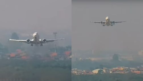 Aviões da Gol e da Latam precisaram arremeter em Guarulhos