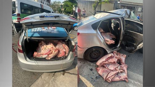 Carro com a carga roubada se acidentou na zona norte do Rio