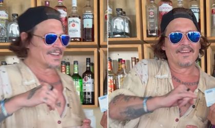 Johnny Depp surpreende com transformação nos dentes em registro nas Bahamas