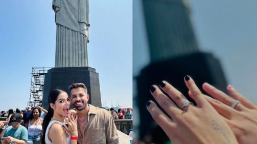 Key Alves fica noiva de Bruno Rosa; Que o Cristo Redentor abençoe