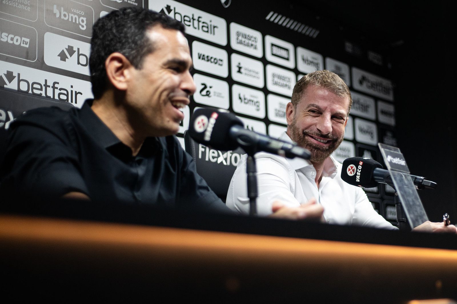 Marcelo Sant’Ana em coletiva no Vasco