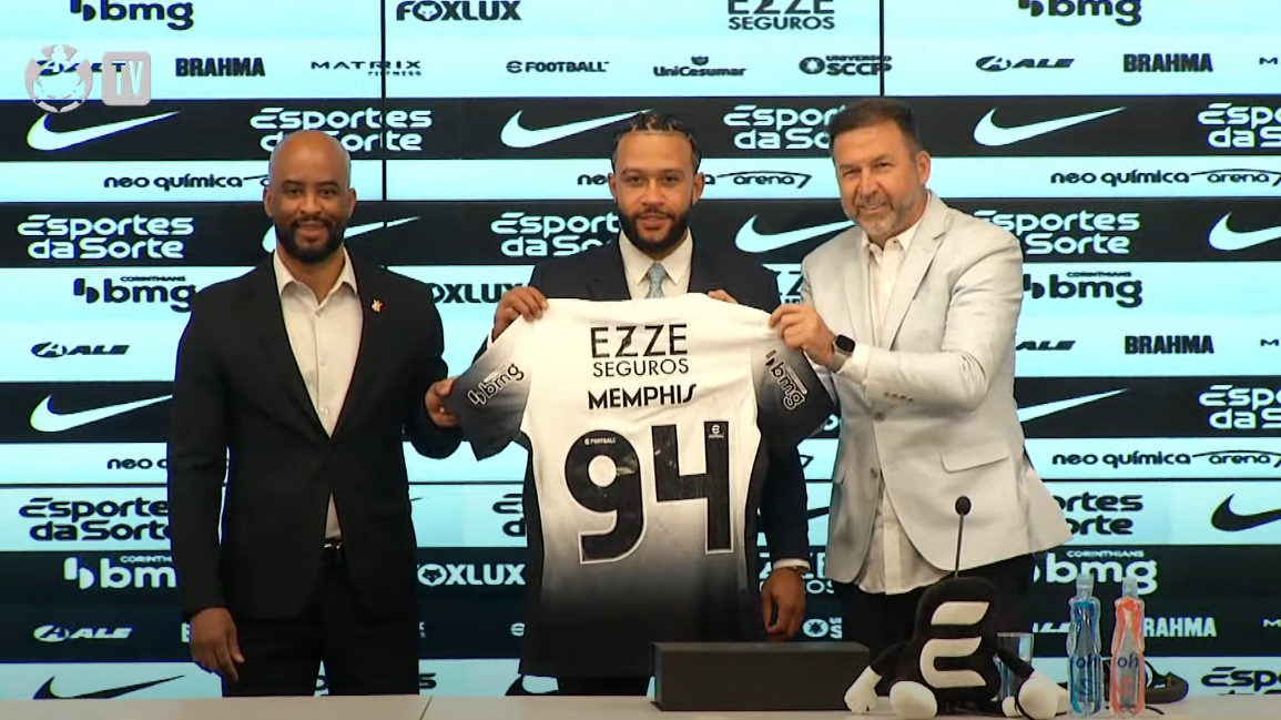 Memphis Depay é apresentado como novo jogador do Corinthians