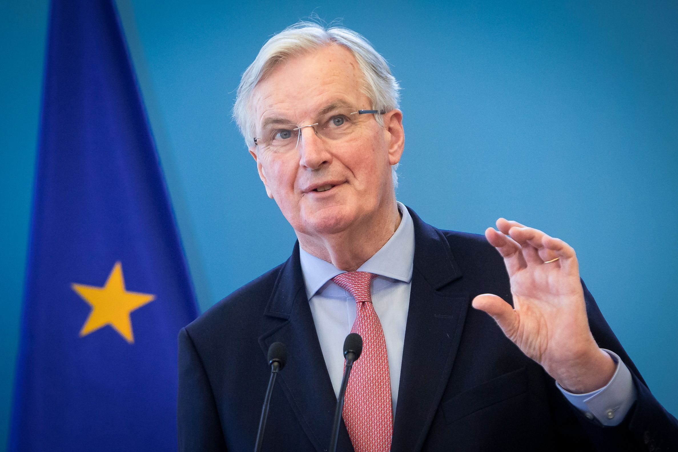 Michel Barnier in Varsóvia, Polônia, em 2019