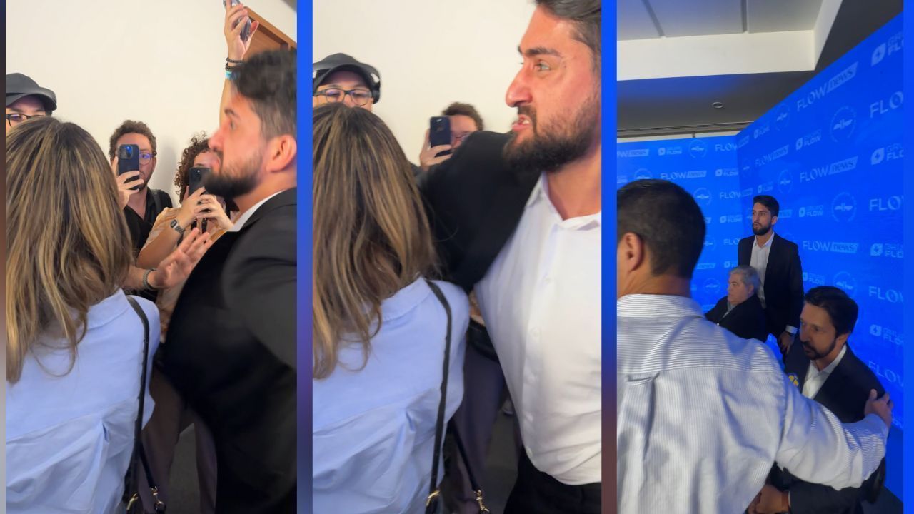 Vídeo mostra agressão de membro da equipe de Pablo Marçal (PRTB) contra de Ricardo Nunes (MDB)