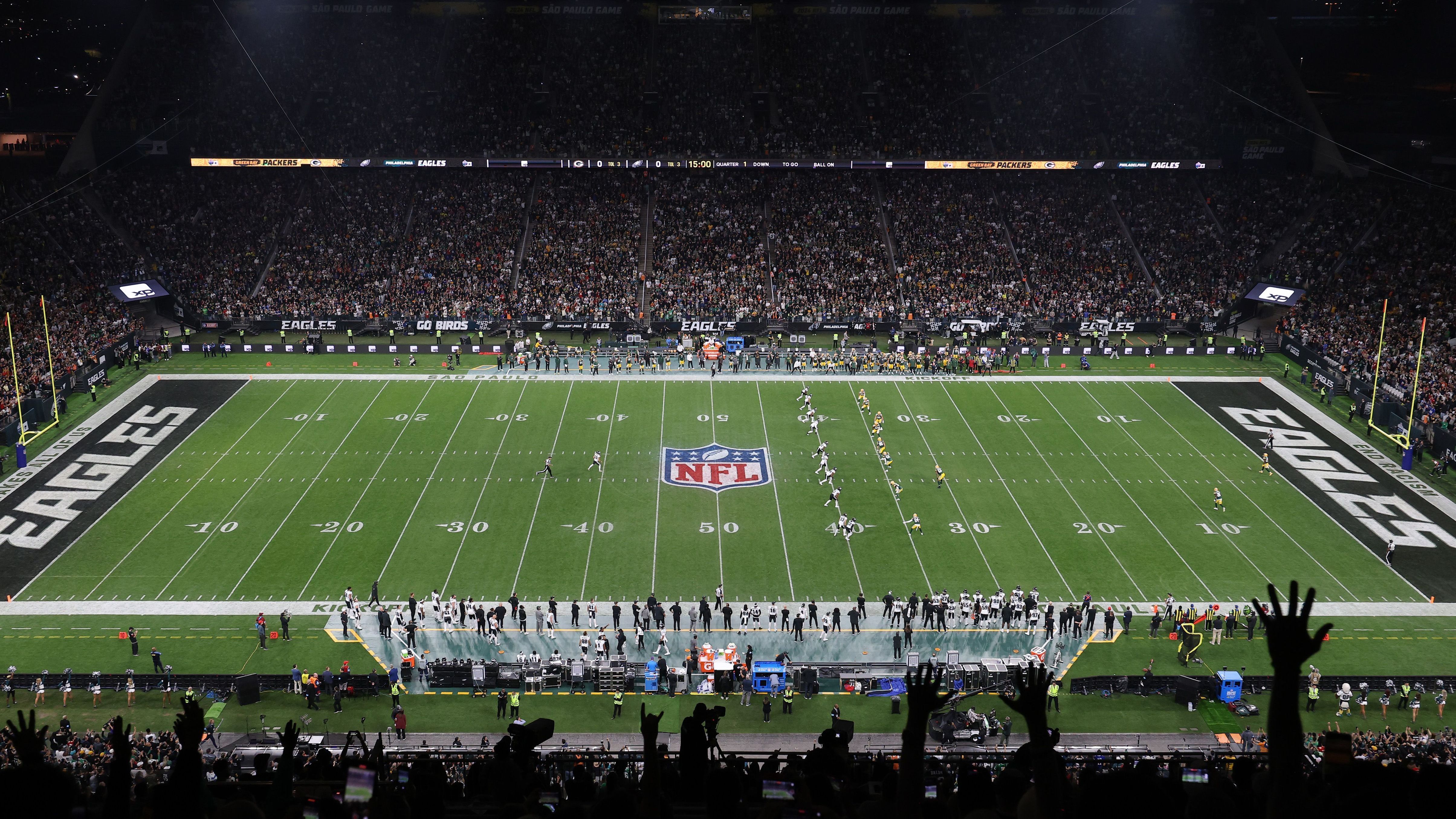 Neo Química recebeu o primeiro jogo da NFL no Brasil, em 2024, entre Packers e Eagles
