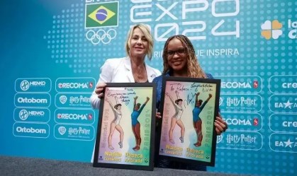 Nadia Comaneci exalta Rebeca Andrade durante COB Expo: "Ela é incrível"