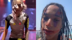 Oruam em seus stories sobre cuspir em fã durante show