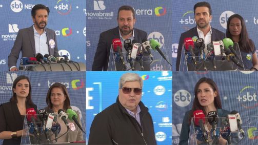 Os candidatos à Prefeitura de São Paulo antes do debate