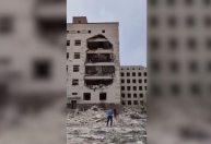 Vídeo mostra destruição de cidade na Ucrânia após ataque com mísseis; veja