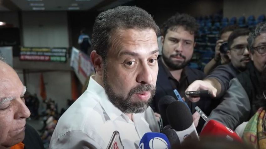 Guilherme Boulos (PSOL) em encontro com a Força Sindical nesta quarta (18) • Divulgação