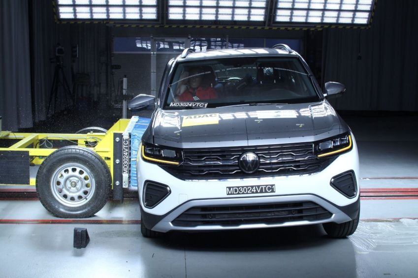Impacto lateral do T-Cross 2025 • Divulgação/Latin NCAP