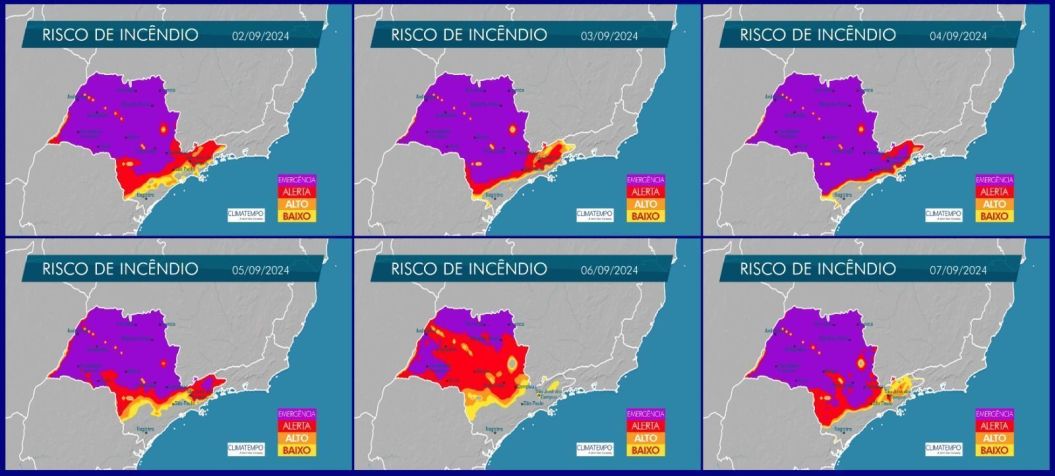 Mapa de alerta da Defesa Civil de São Paulo • Defesa Civil SP