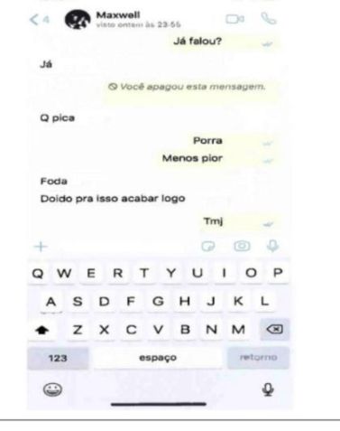 Conversas com a operação vazada • Reprodução MP