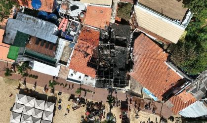 Vídeo: incêndio atinge estabelecimentos na ilha de Morro de São Paulo, na Bahia