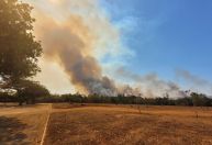 Incêndio de grandes proporções atinge Parque Nacional de Brasília