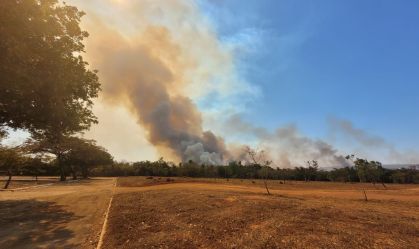 Incêndio de grandes proporções atinge Parque Nacional de Brasília