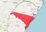 Rio Grande do Sul tem alerta vermelho para chuvas fortes, diz Inmet