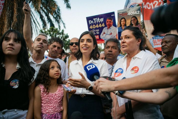 Tabata disse que, se eleita, criará um Centro de Referência em Primeira Infância na Subprefeitura de M'Boi Mirim • Divulgação