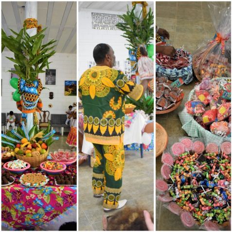 : Festa de Ibejis no CCRIAS. Ao centro, sacerdote Sidnei Nogueira • Acervo Pessoal