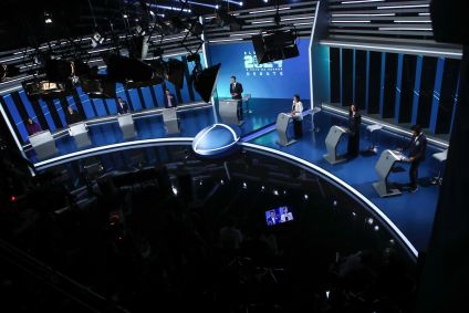 Candidatos a prefeito de São Paulo em debate na TV Record