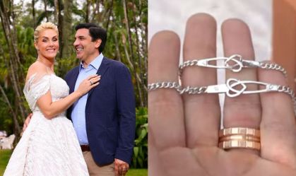 Ana Hickmann presenteia Edu Guedes com pulseira simbólica; veja significado