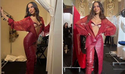 Anitta debuta na Semana de Moda de Paris e ajuda artista na passarela